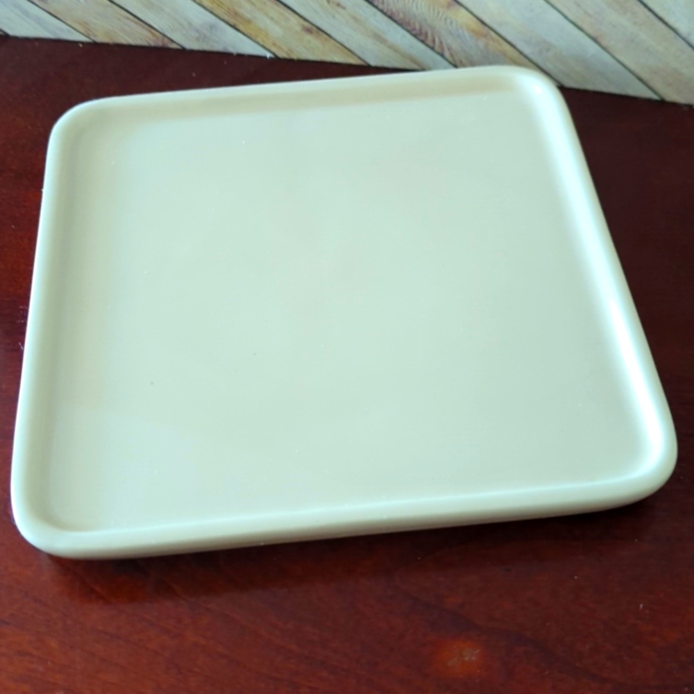 Longaberger Ivory Square Tray For Condiments Set